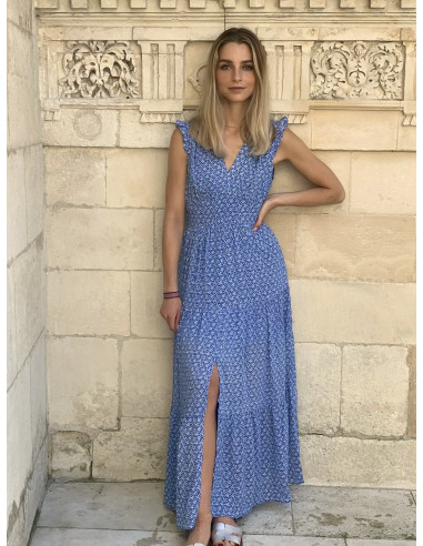 Robe * Kate *- petites fleurs bleus