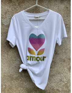 T-shirt * Amour * - blanc +...