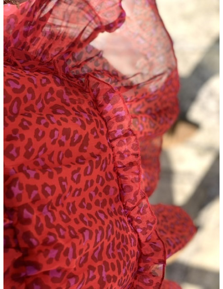 Jupe * Jesca * - leopard rose poupée poudrée printemps été 2020