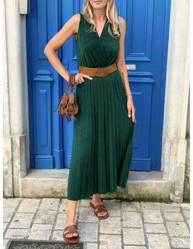 Robe * Lucy * paillettée - verte