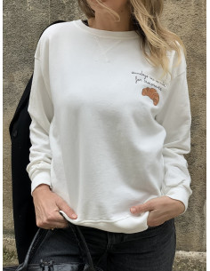 Sweat-shirt " Croissant " -...