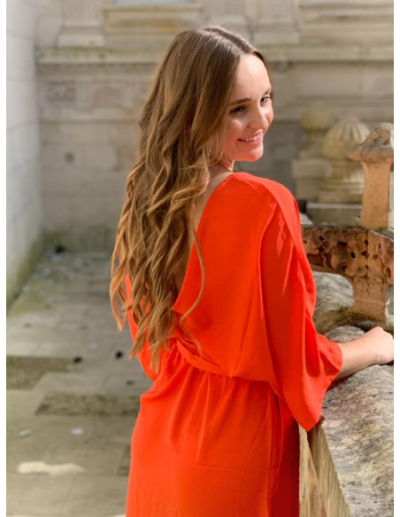 Robe dos-nus * Nina * - orange