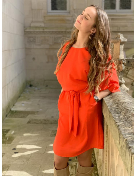 Robe dos-nus * Nina * - orange