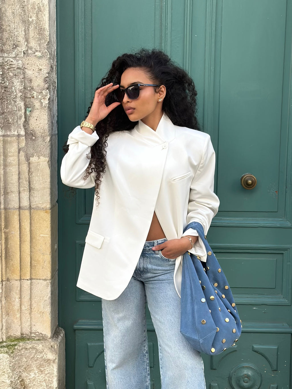 Sac en daim clouté * Paula *