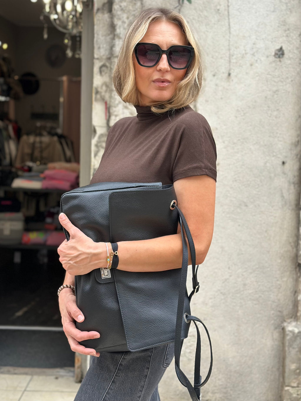 Sac maxi en cuir MILANO