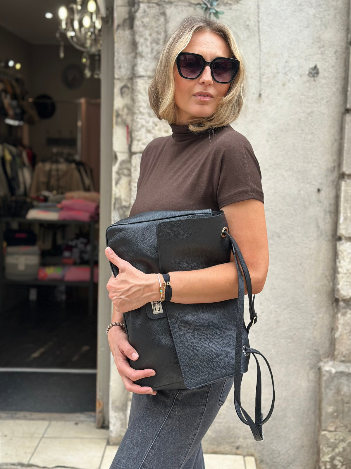 Sac maxi en cuir MILANO