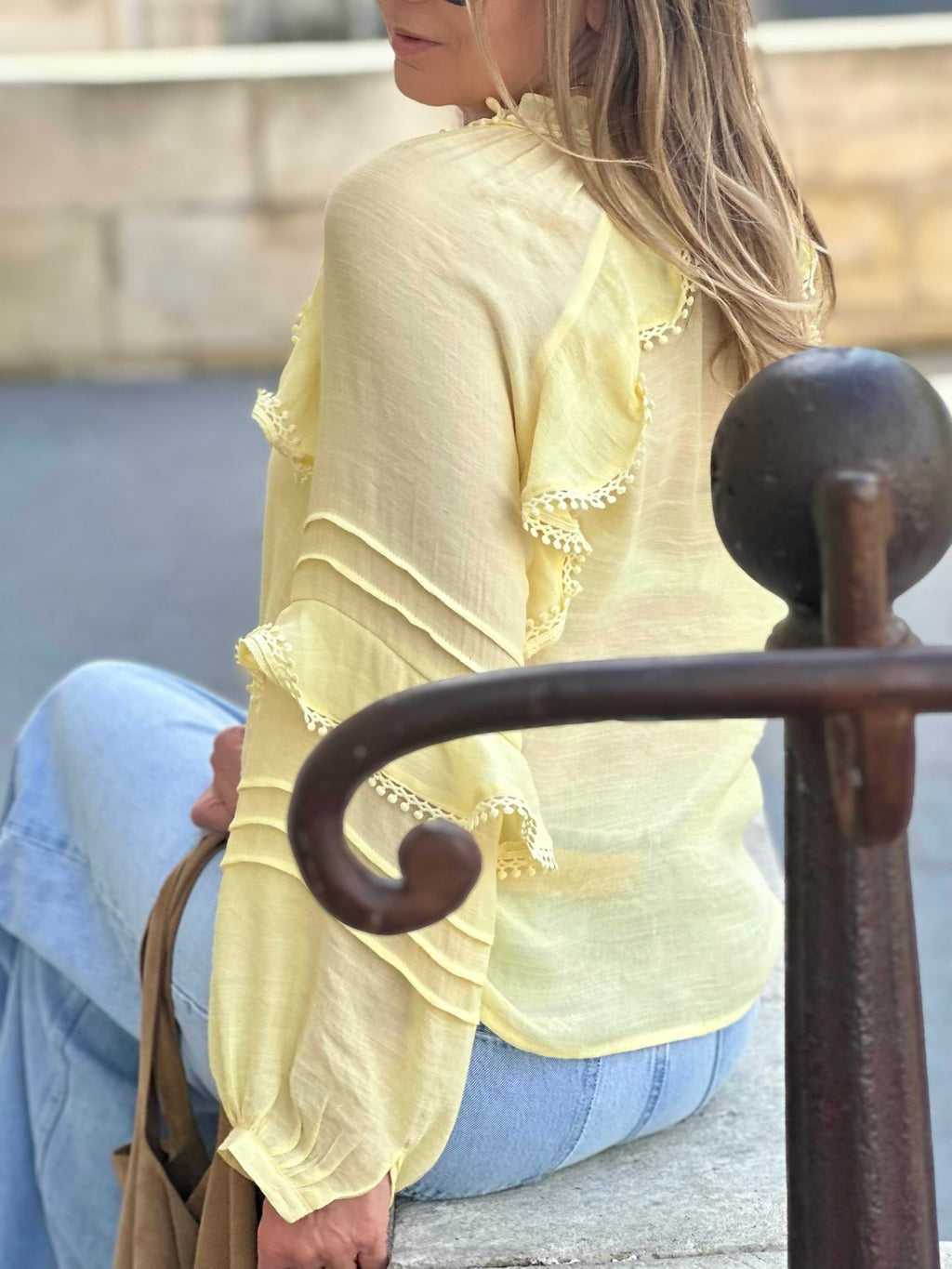 Blouse fluide à volants * Jade *
