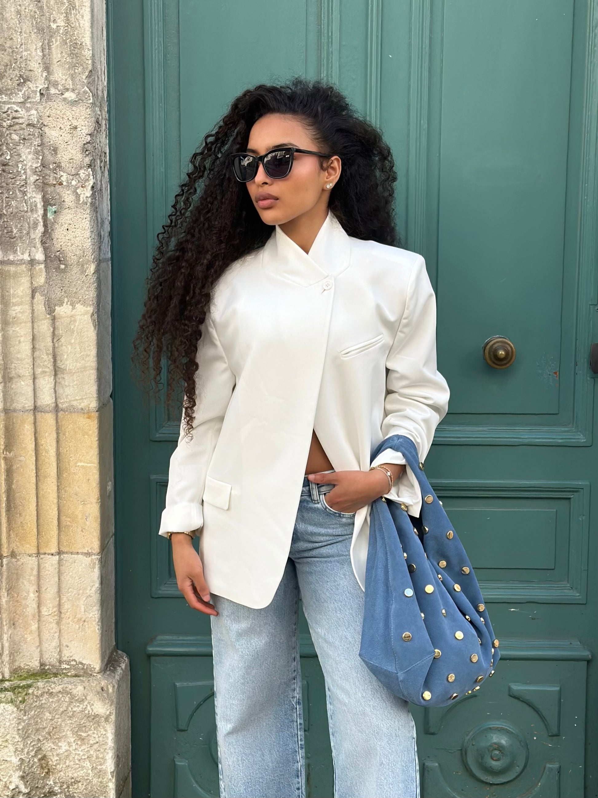 Sac en daim clouté * Paula *