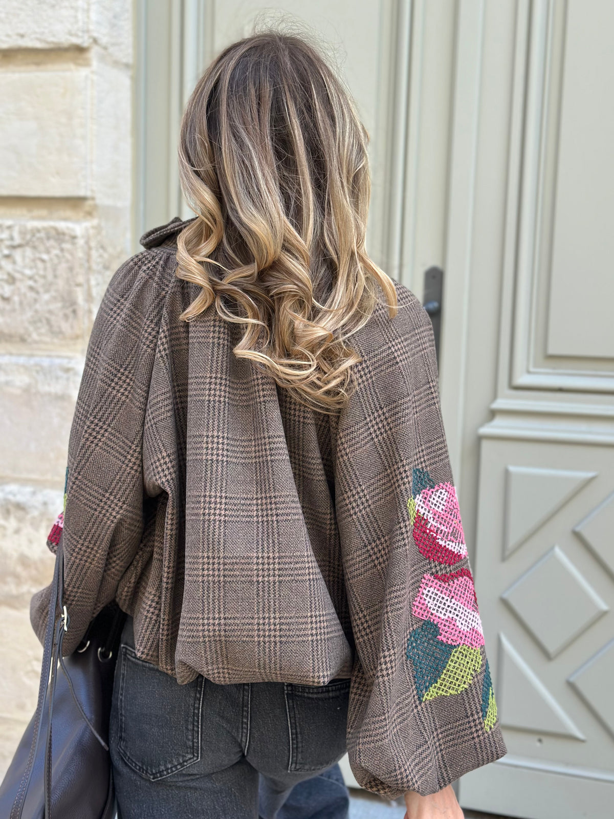 Veste oversize brodée AMELIE