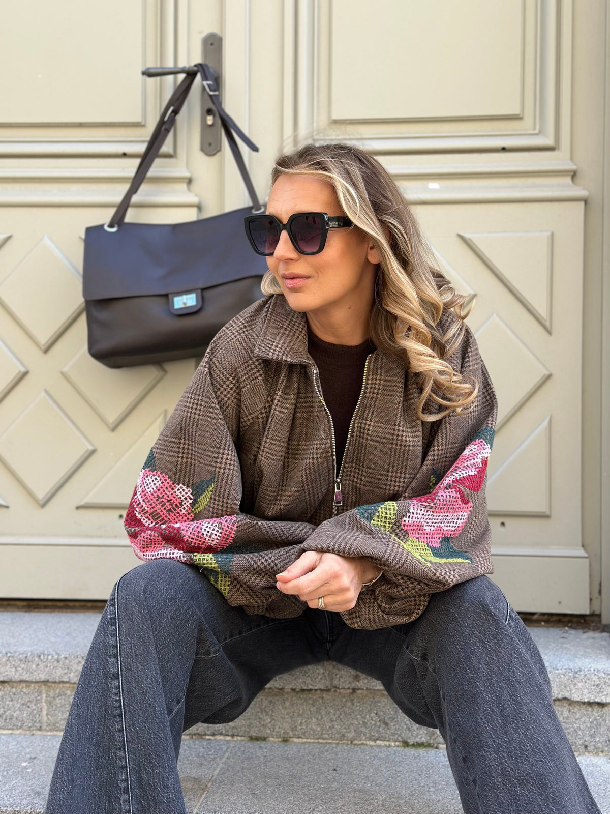 Veste oversize brodée AMELIE