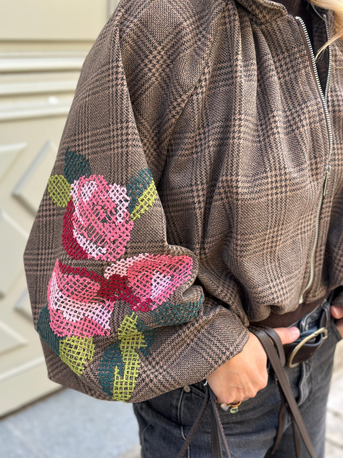 Veste oversize brodée AMELIE