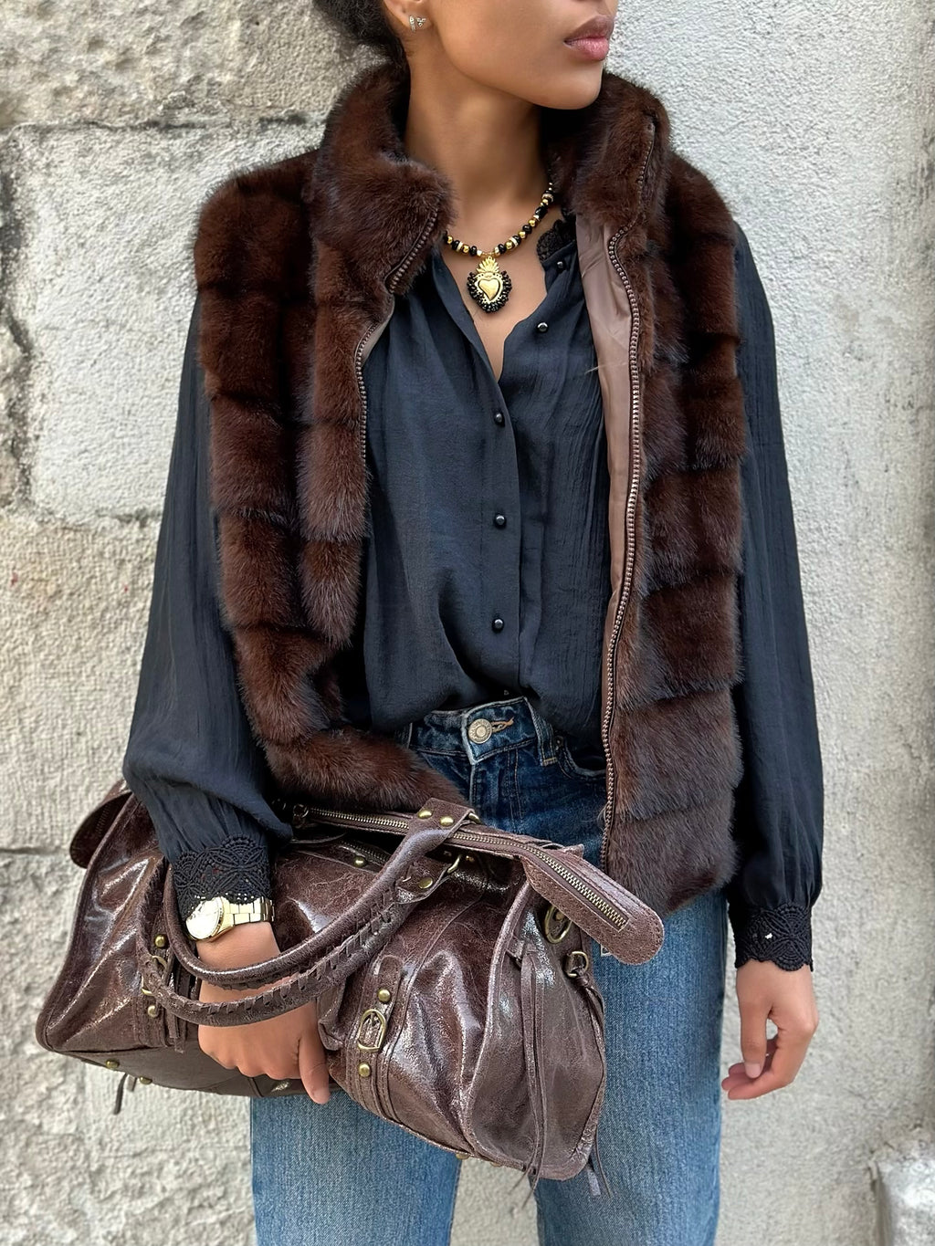 Gilet en fausse fourrure * Nina *