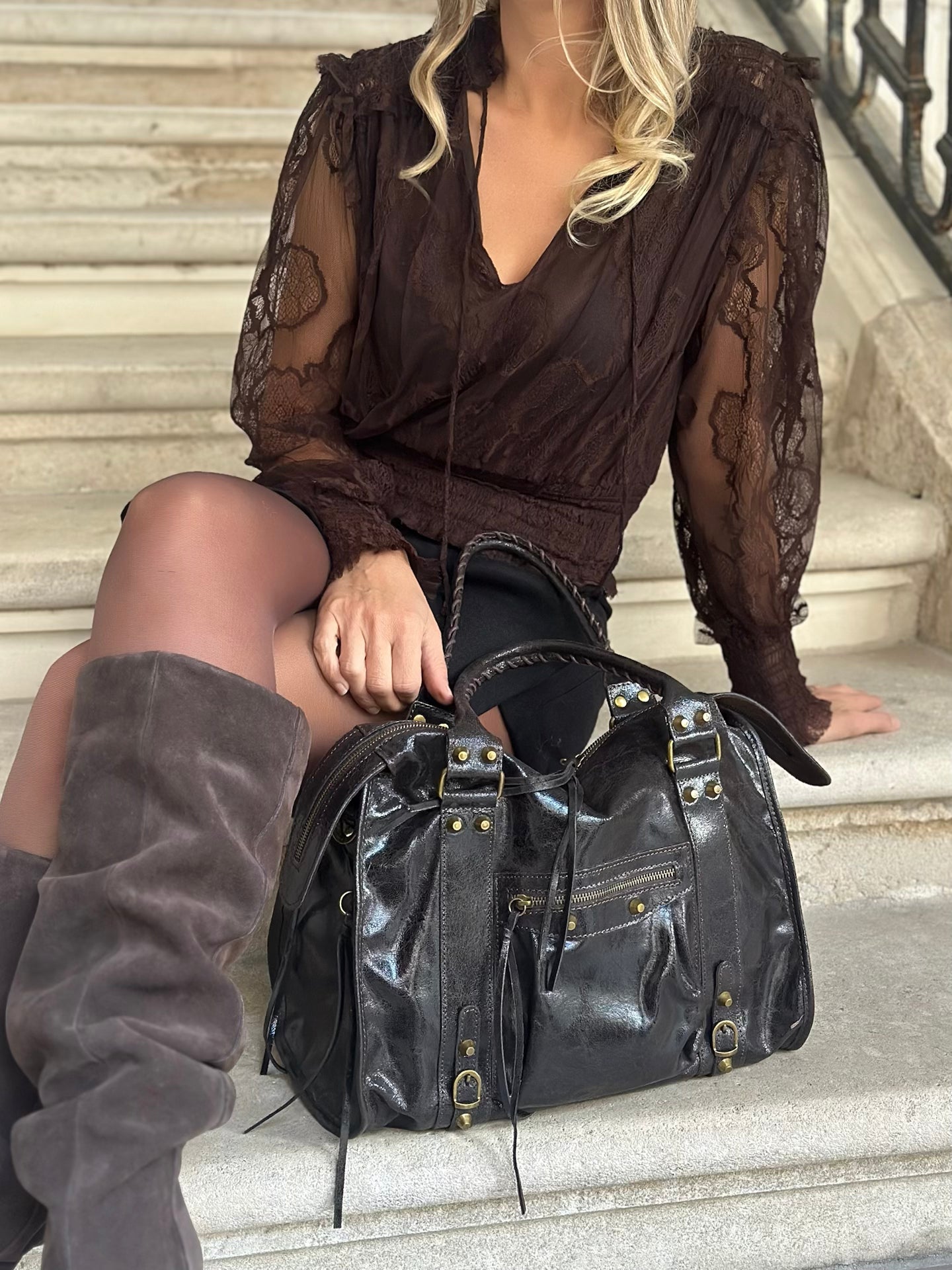 Blouse ajourée dentelle * Tara *