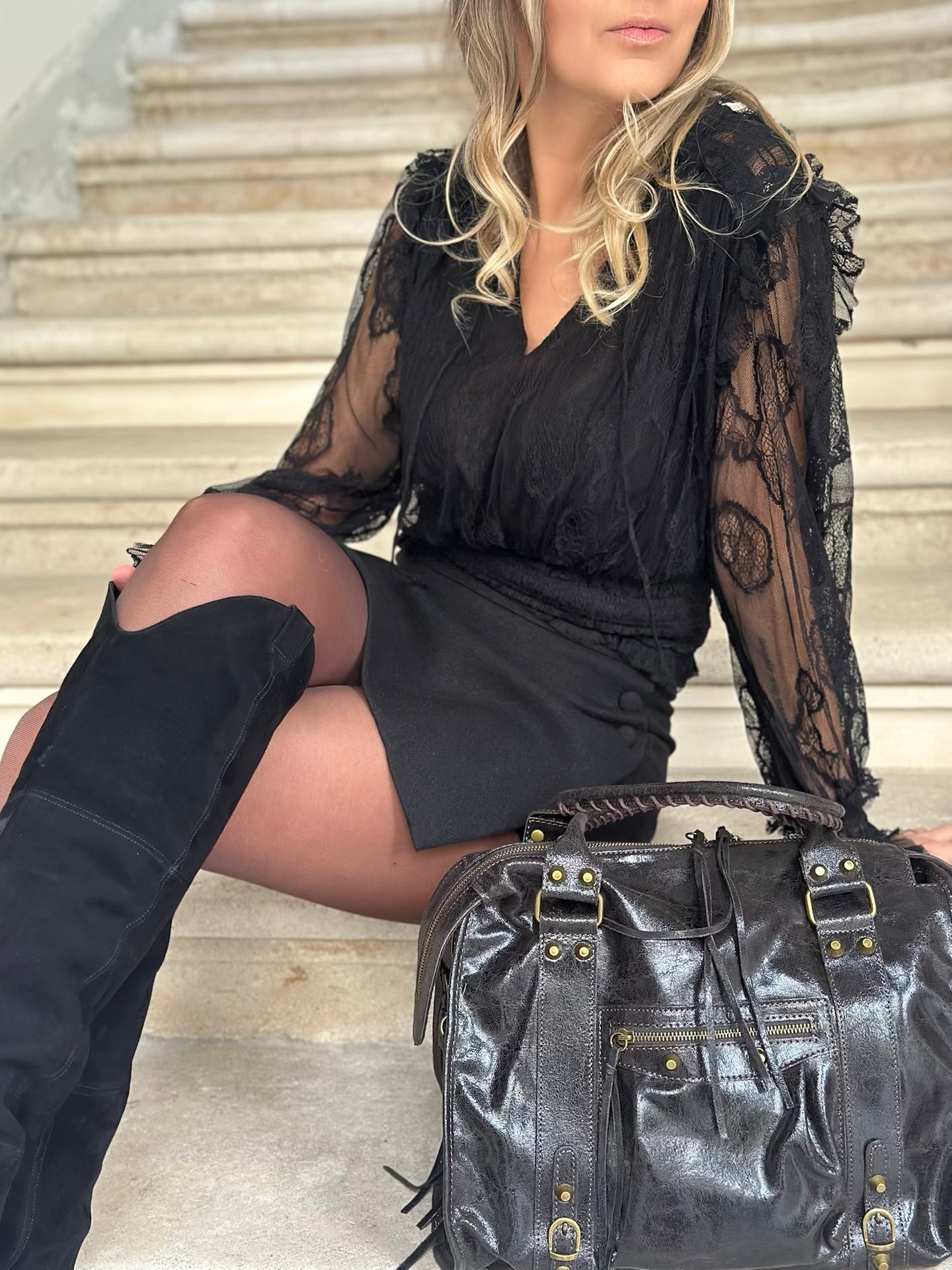 Blouse ajourée dentelle * Tara *