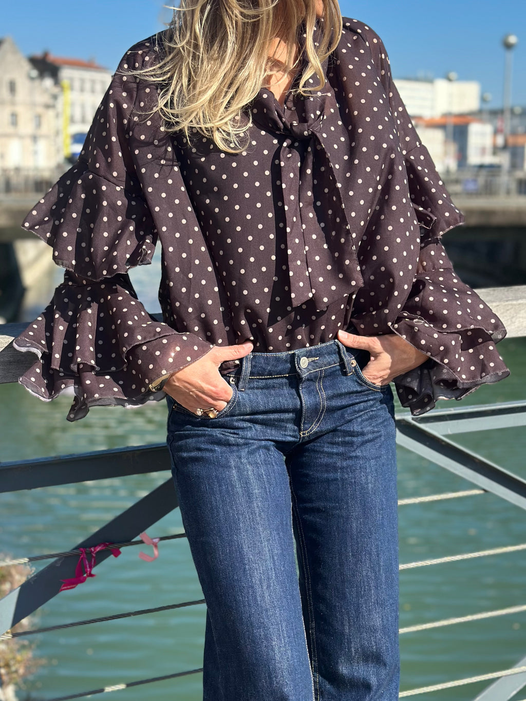 Blouse à pois * Lou *
