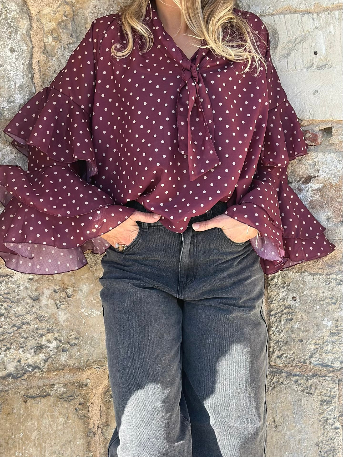 Blouse à pois * Lou *