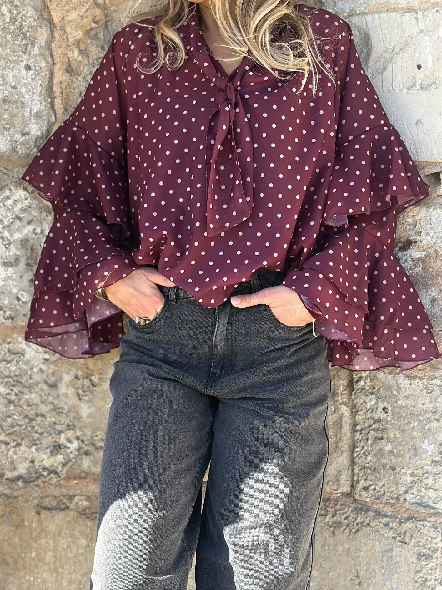 Blouse à pois * Lou *