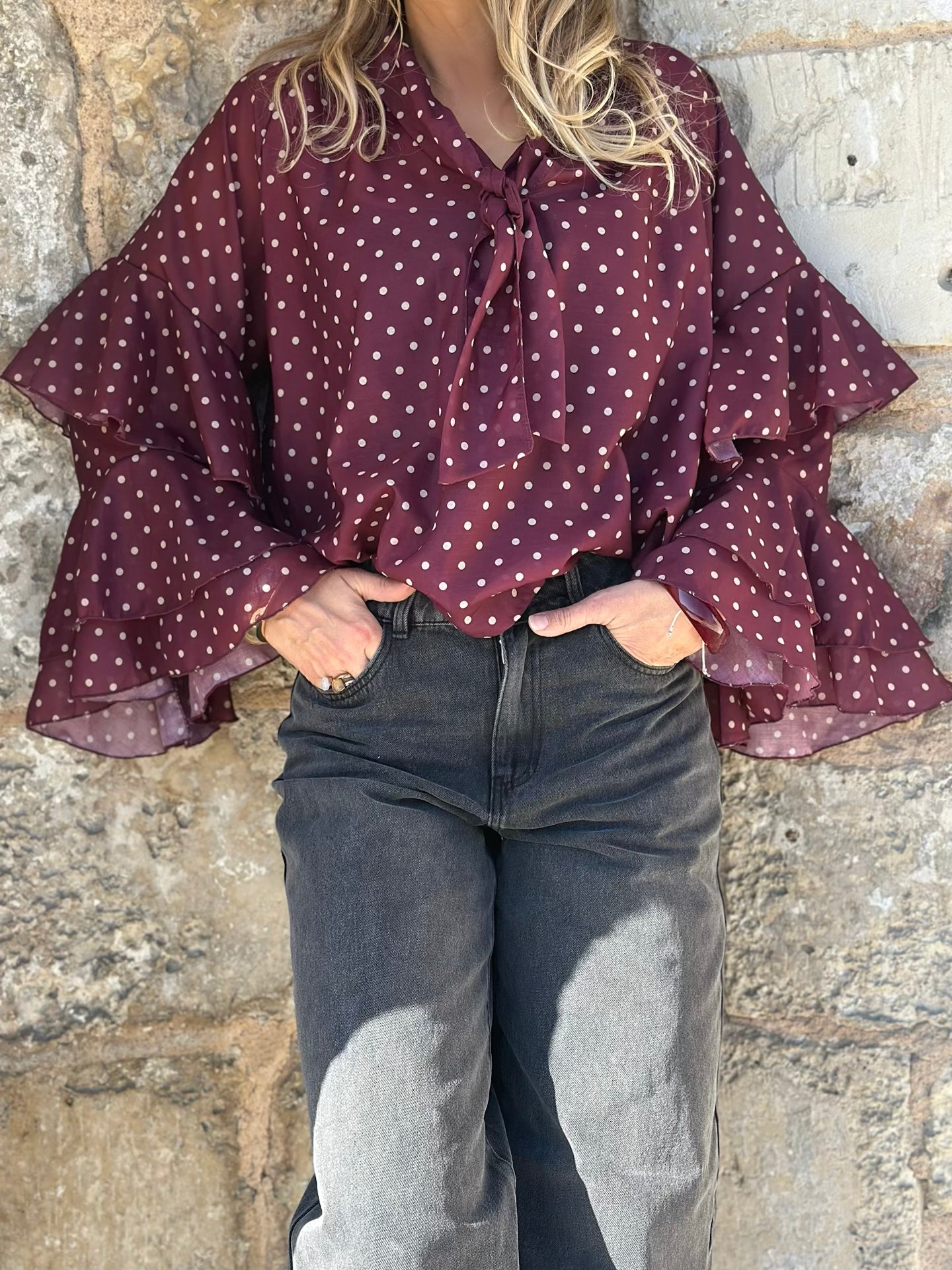 Blouse à pois * Lou *