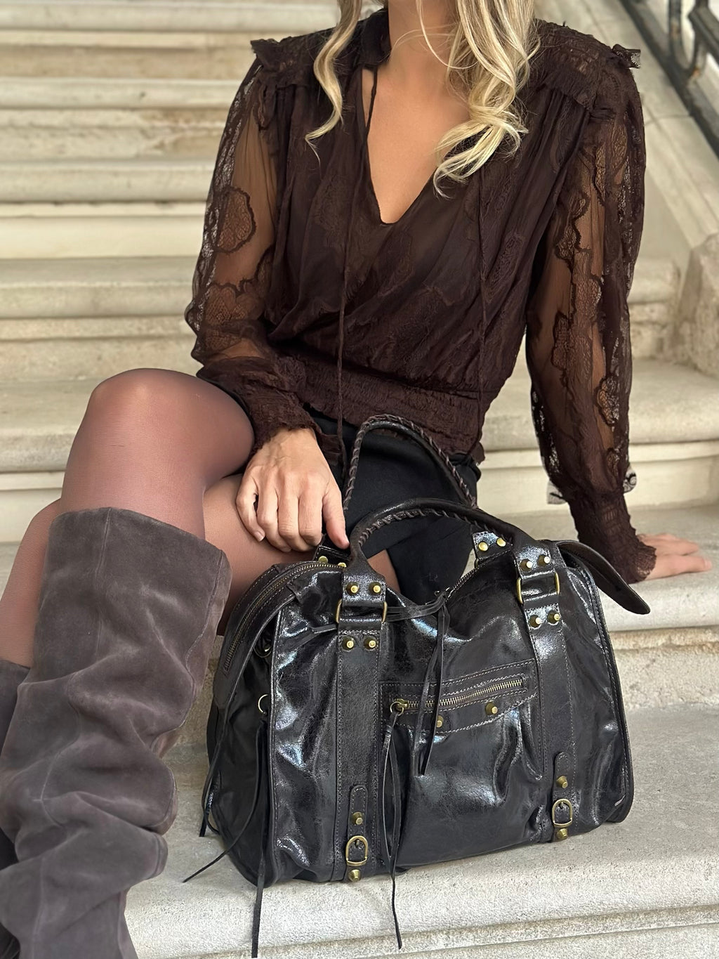 Blouse ajourée dentelle * Tara *