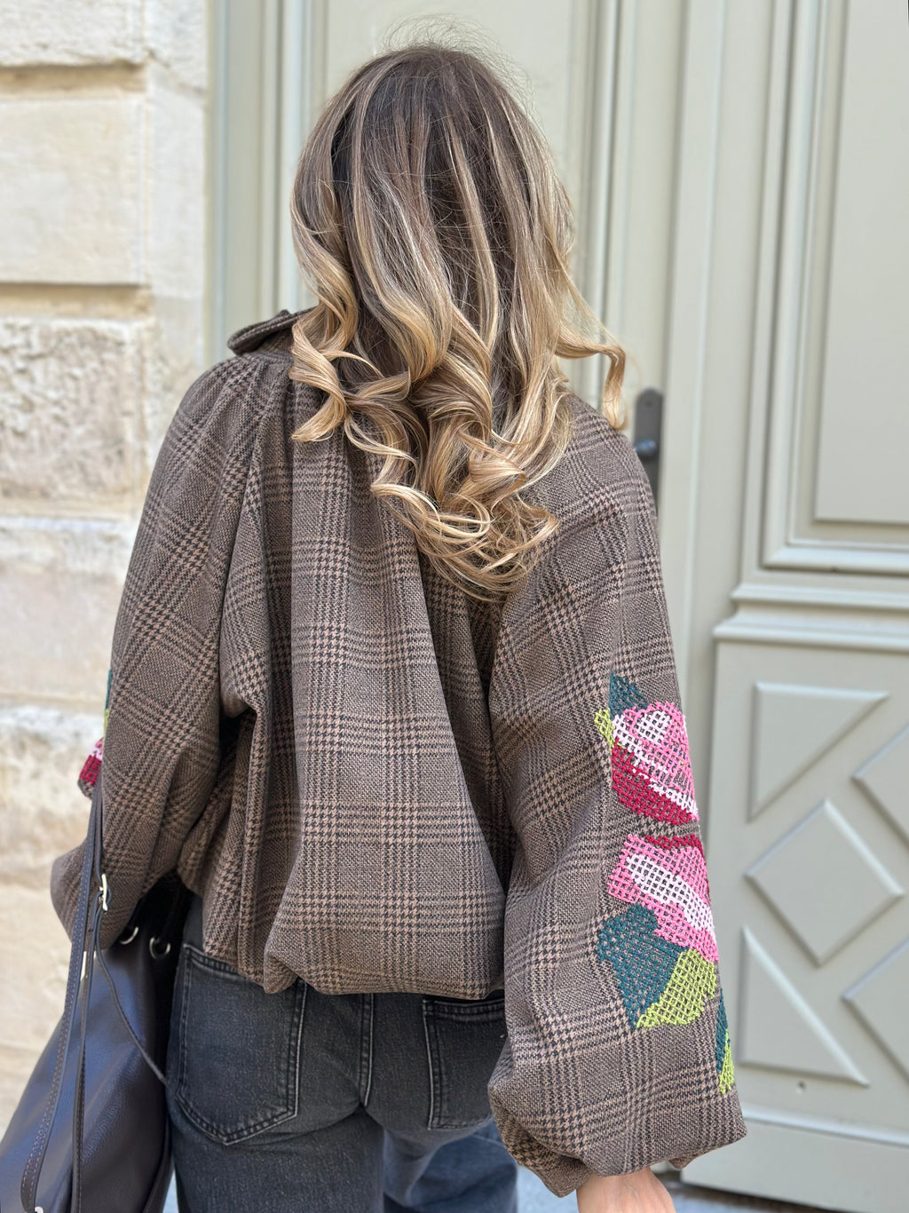 Veste oversize brodée AMELIE