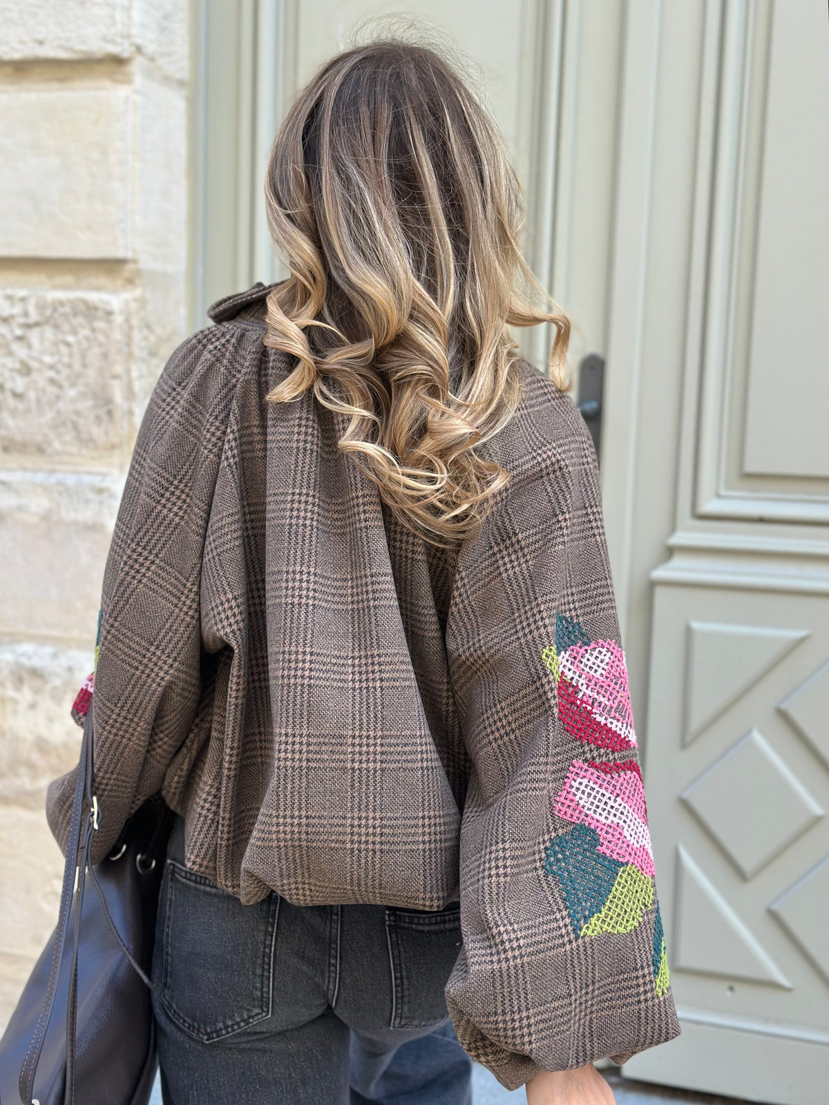 Veste oversize brodée AMELIE