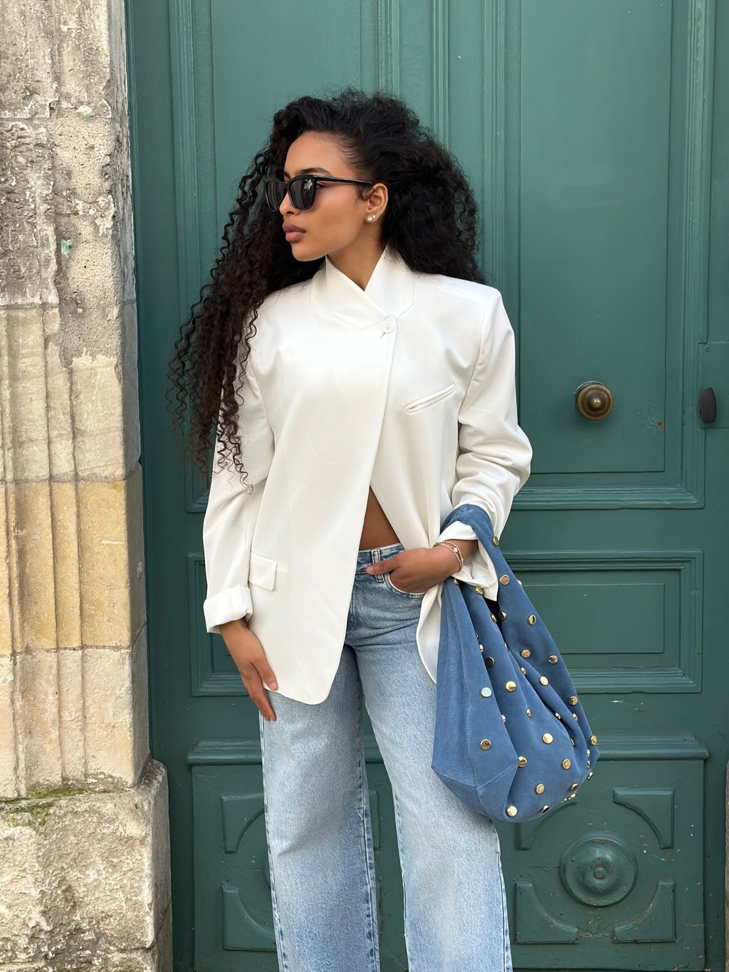 Sac en daim clouté * Paula *