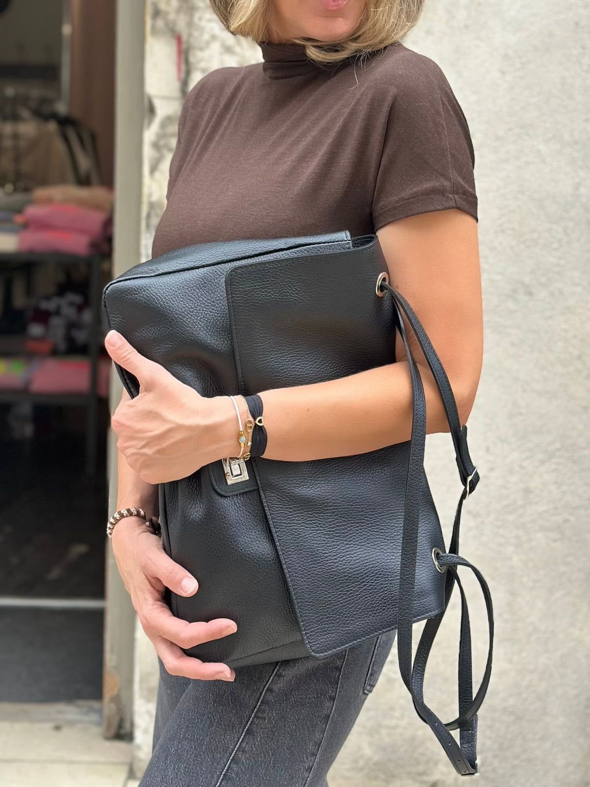 Sac maxi en cuir MILANO