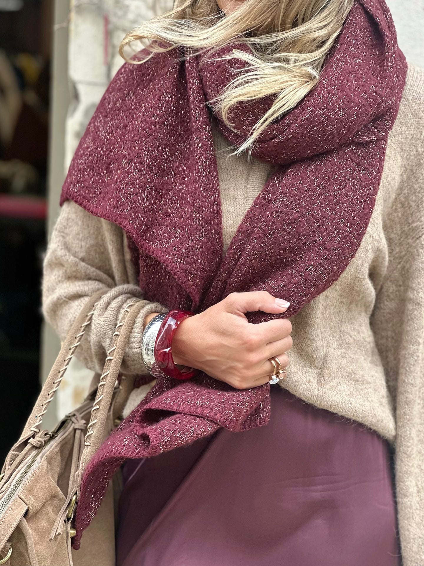 Écharpe douce * Pyron * paillettes