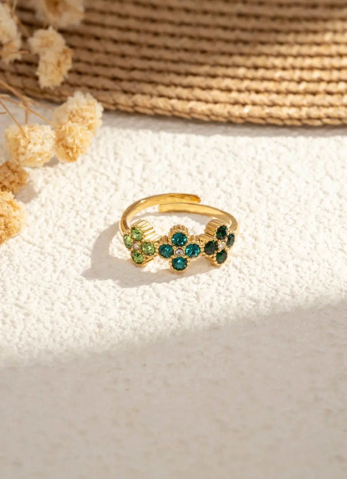 Bague MAXINE verte ( arc en ciel)