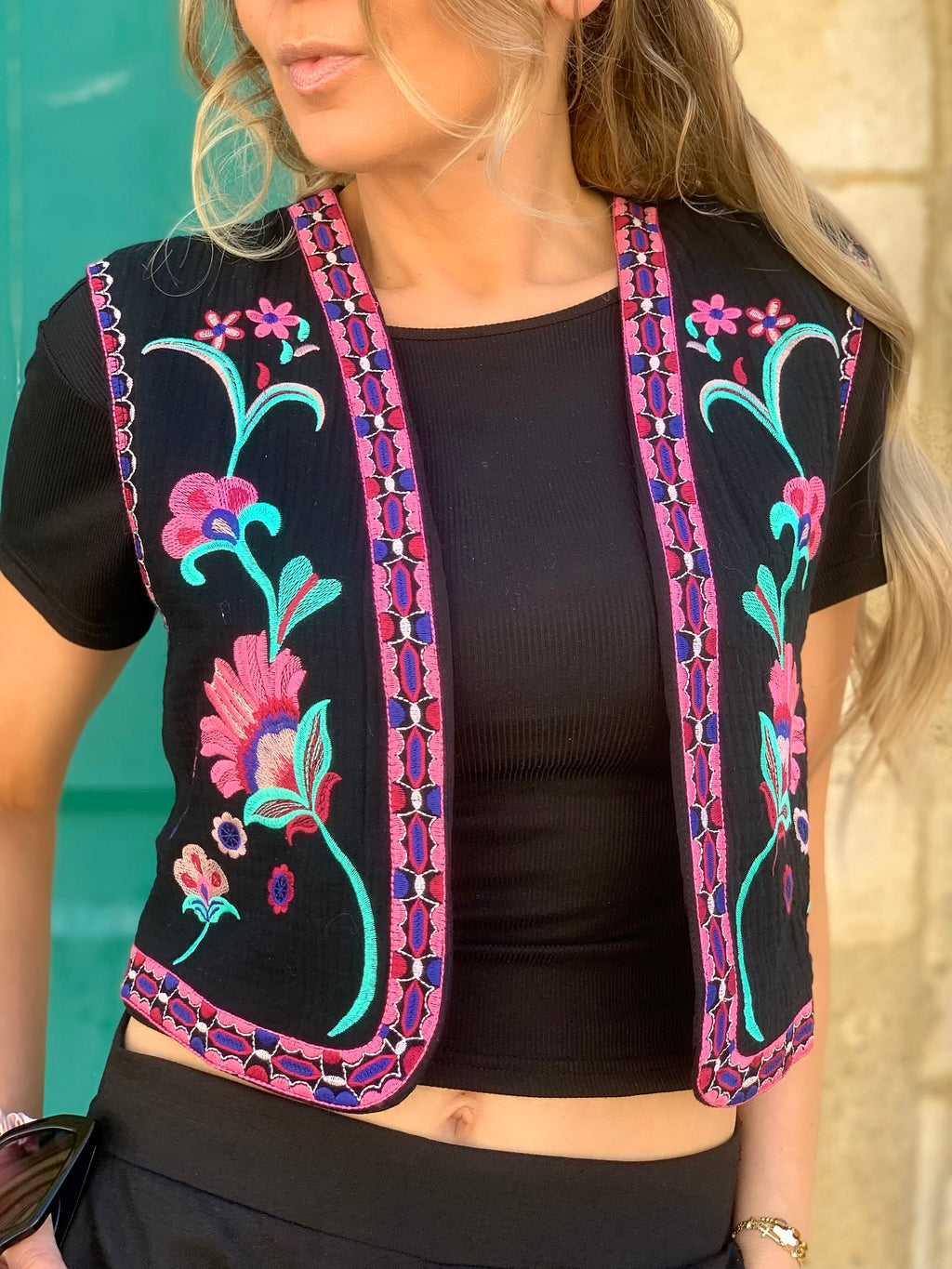 Gilet brodé sans manches * Luce *