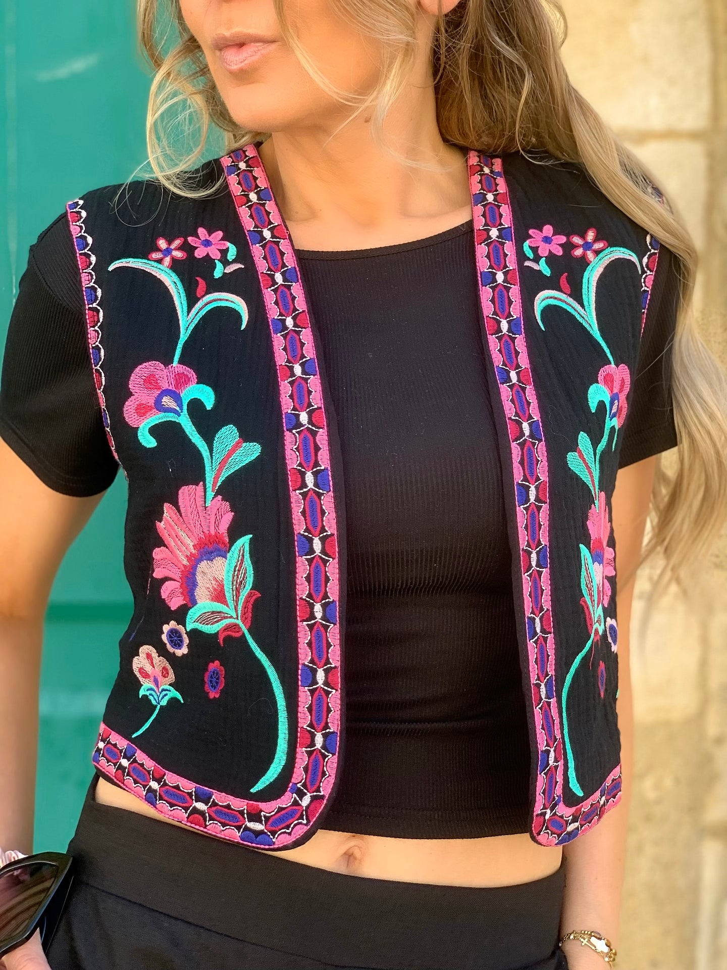 Gilet brodé sans manches * Luce *