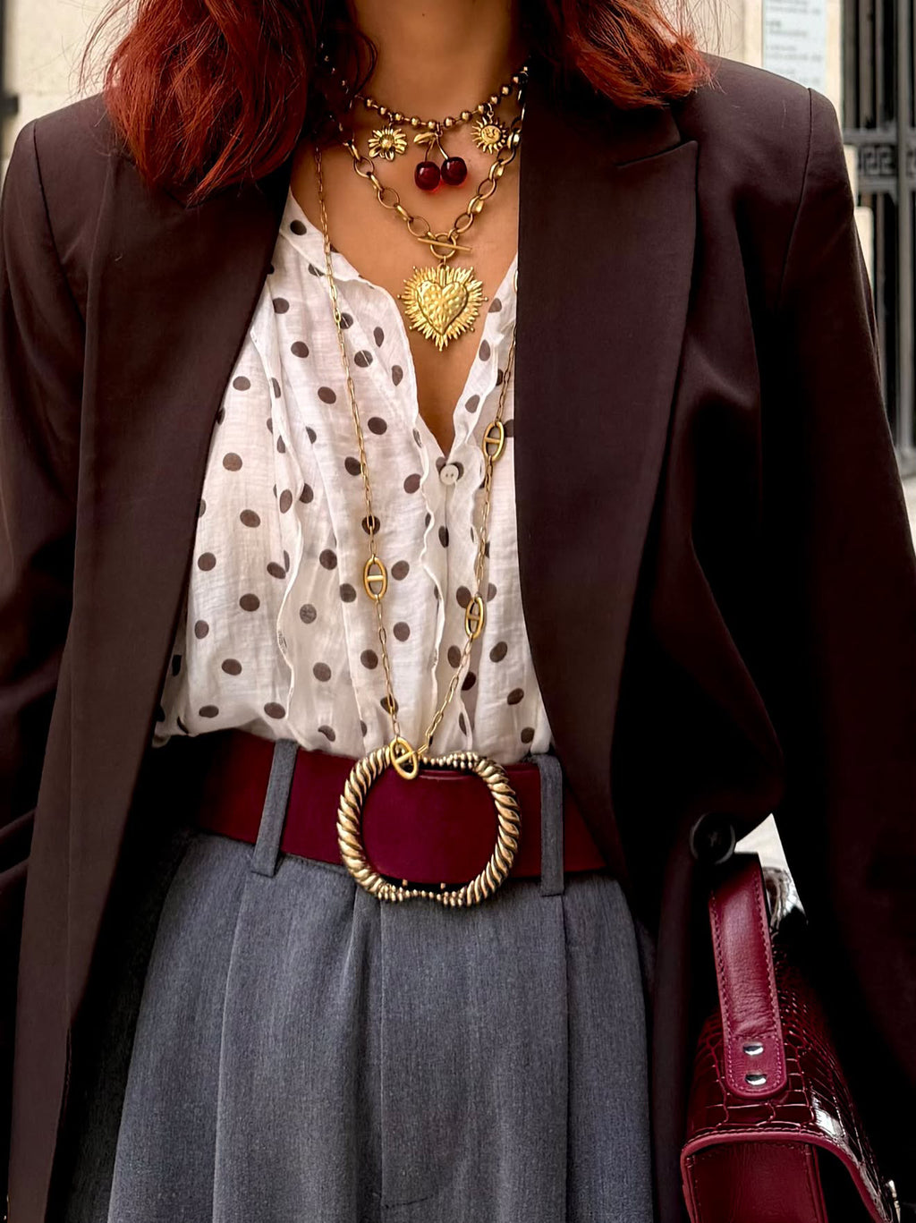 Ceinture large en cuir façon daim