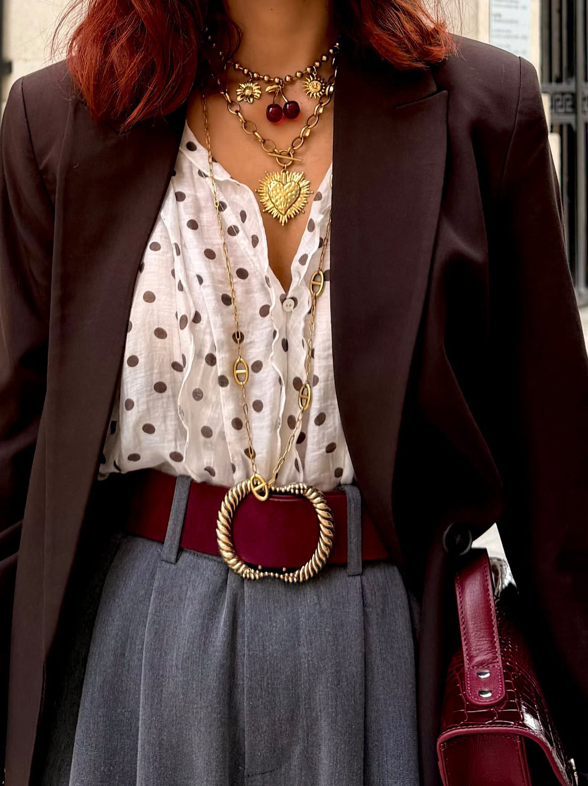 Ceinture large en cuir façon daim