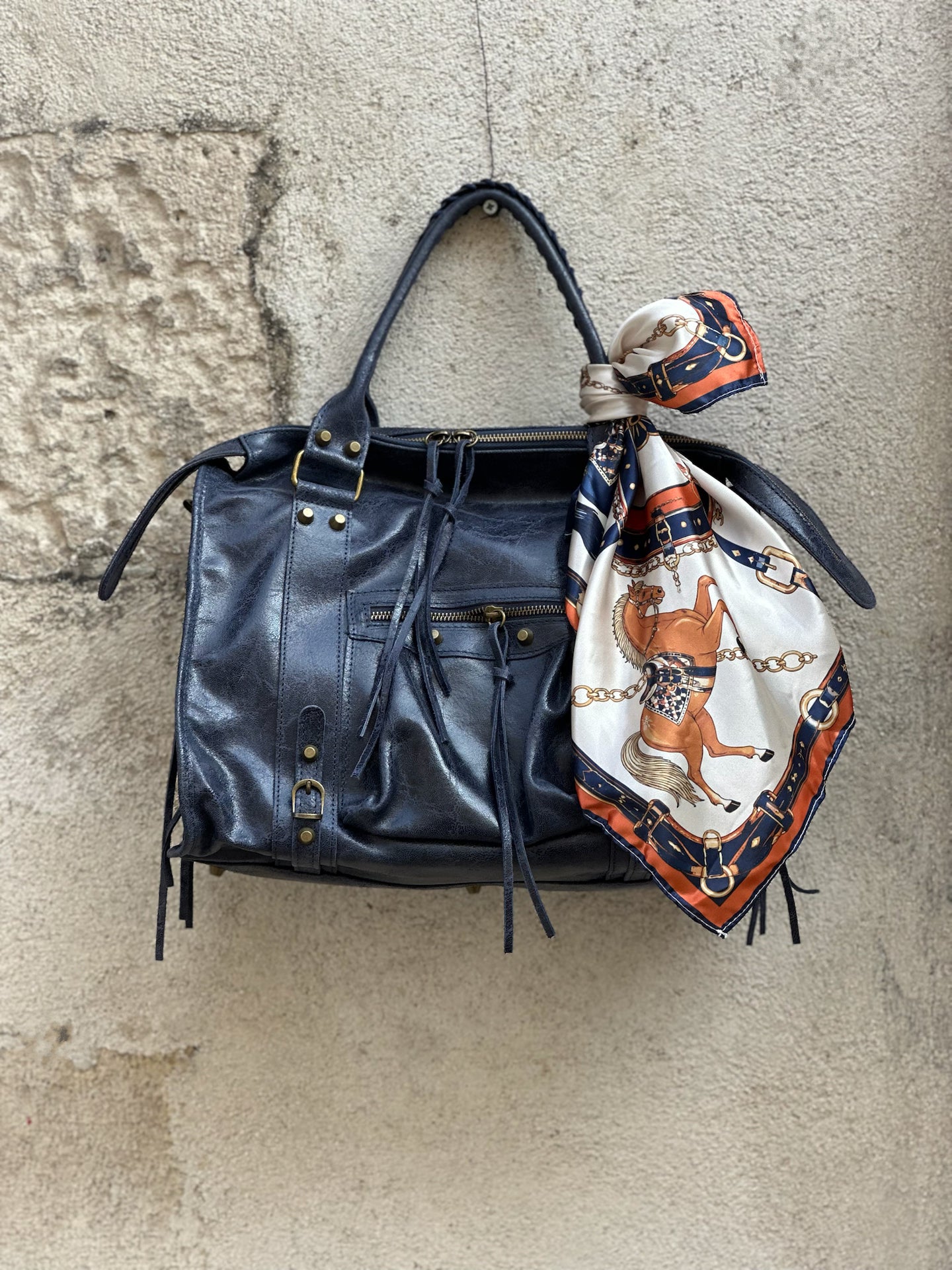 Sac en cuir vernis * Gabriel * ( grand modèle)