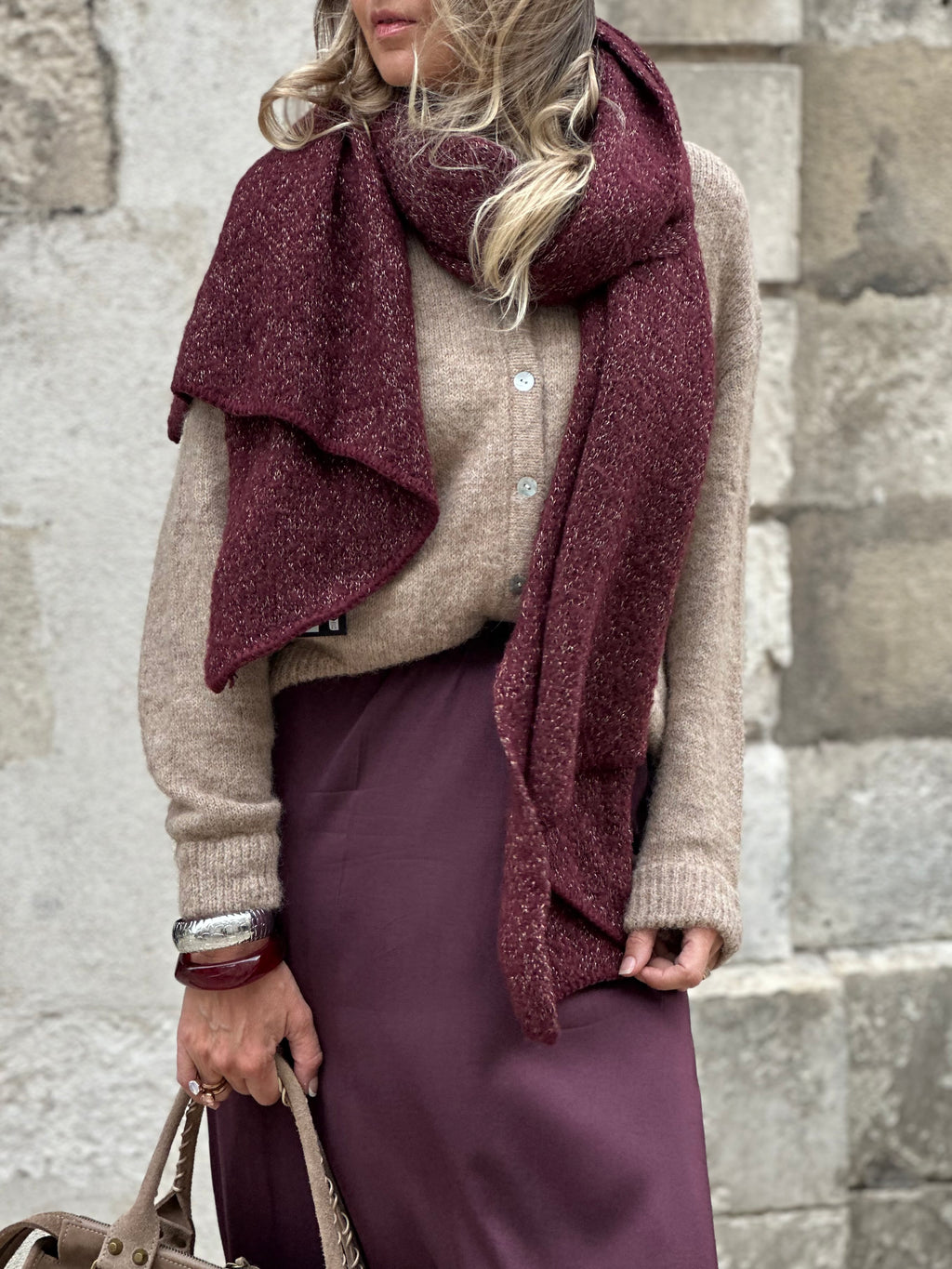 Jupe satinée empiècement dentelle * Anais *