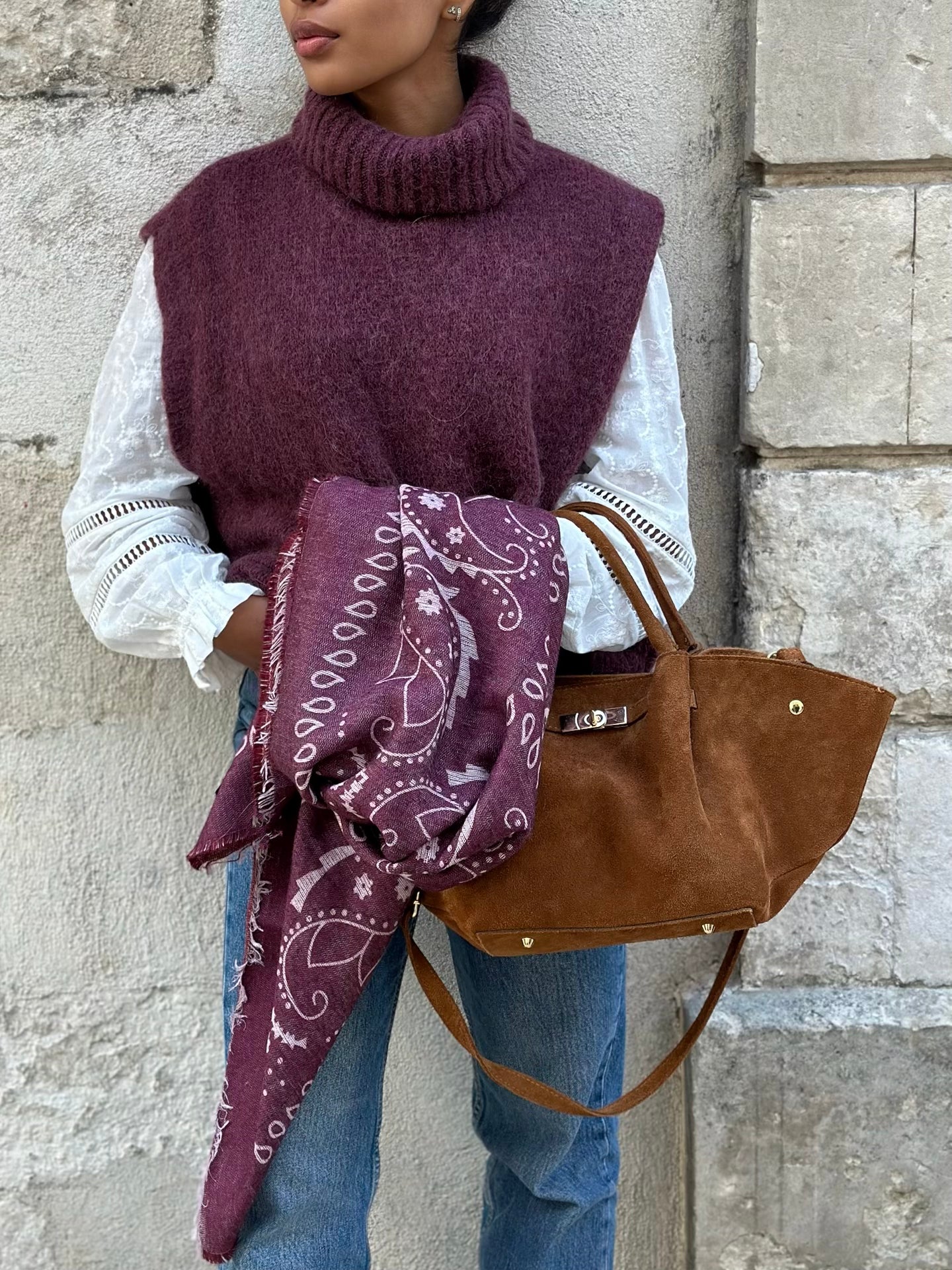 Pull col roulé sans manches * Paolo *