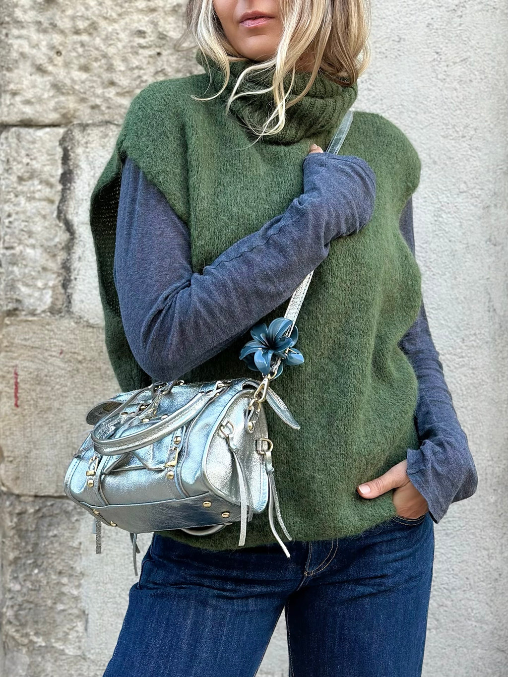 Pull col roulé sans manches * Paolo *