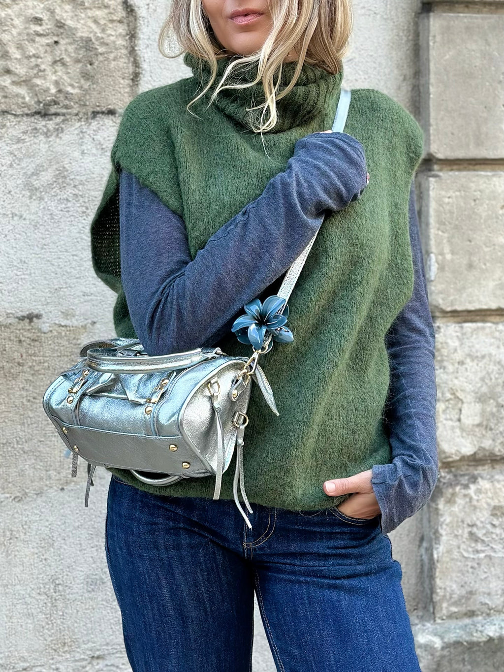 Pull col roulé sans manches * Paolo *