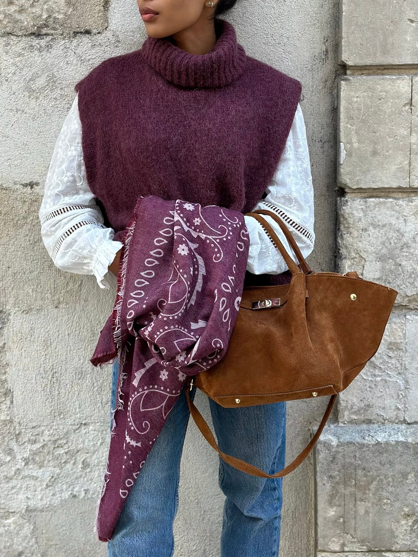 Pull col roulé sans manches * Paolo *