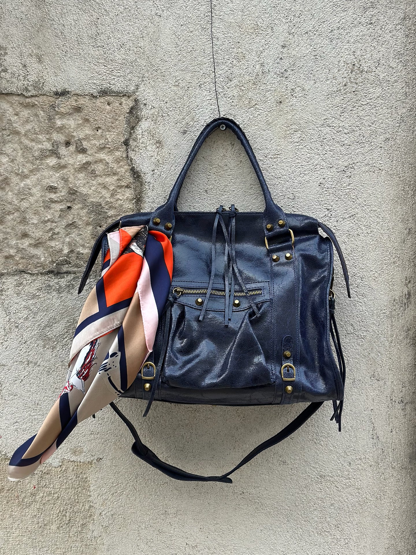 Sac en cuir vernis * Gabriel * ( grand modèle)