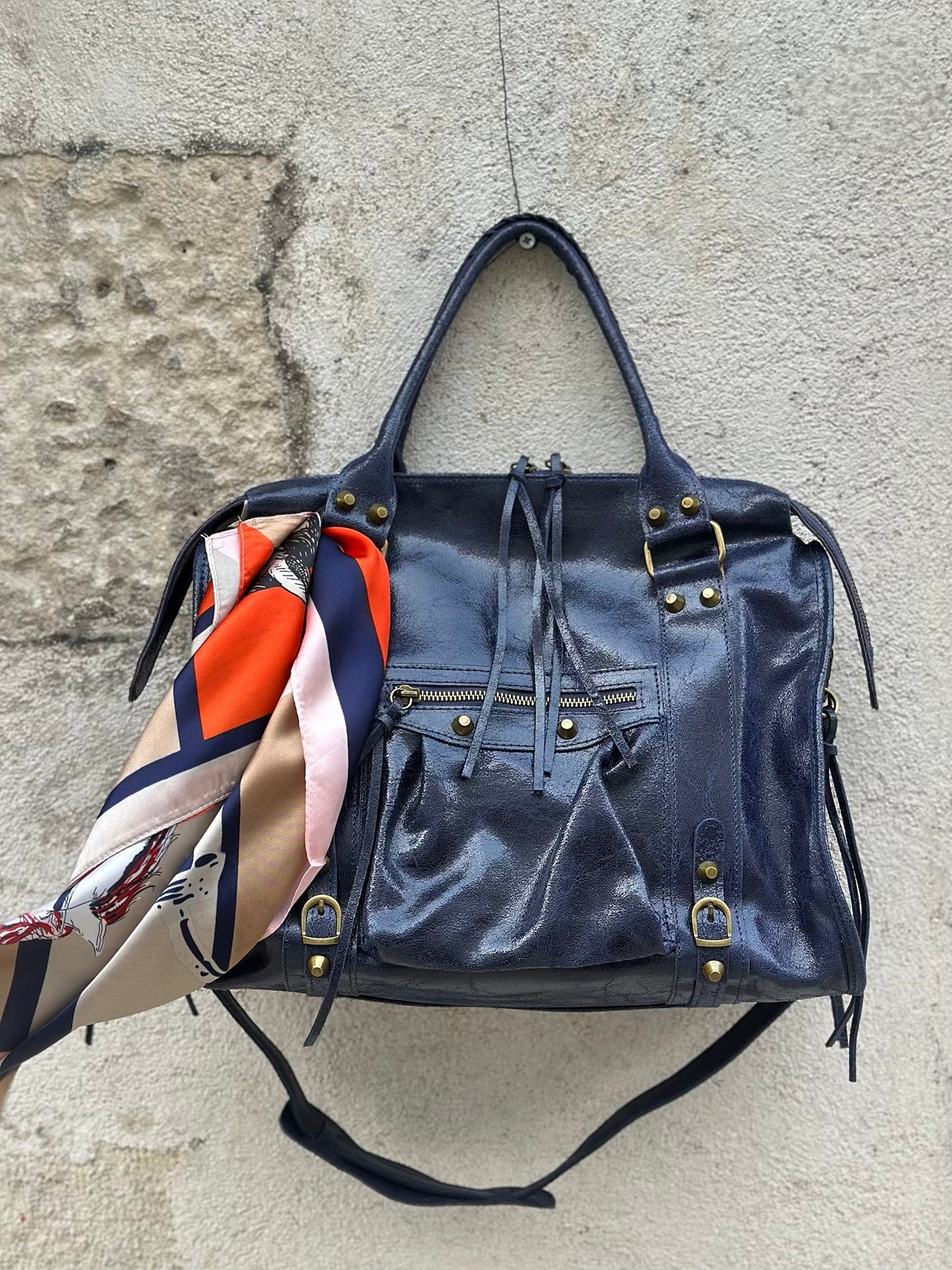 Sac en cuir vernis * Gabriel * ( grand modèle)