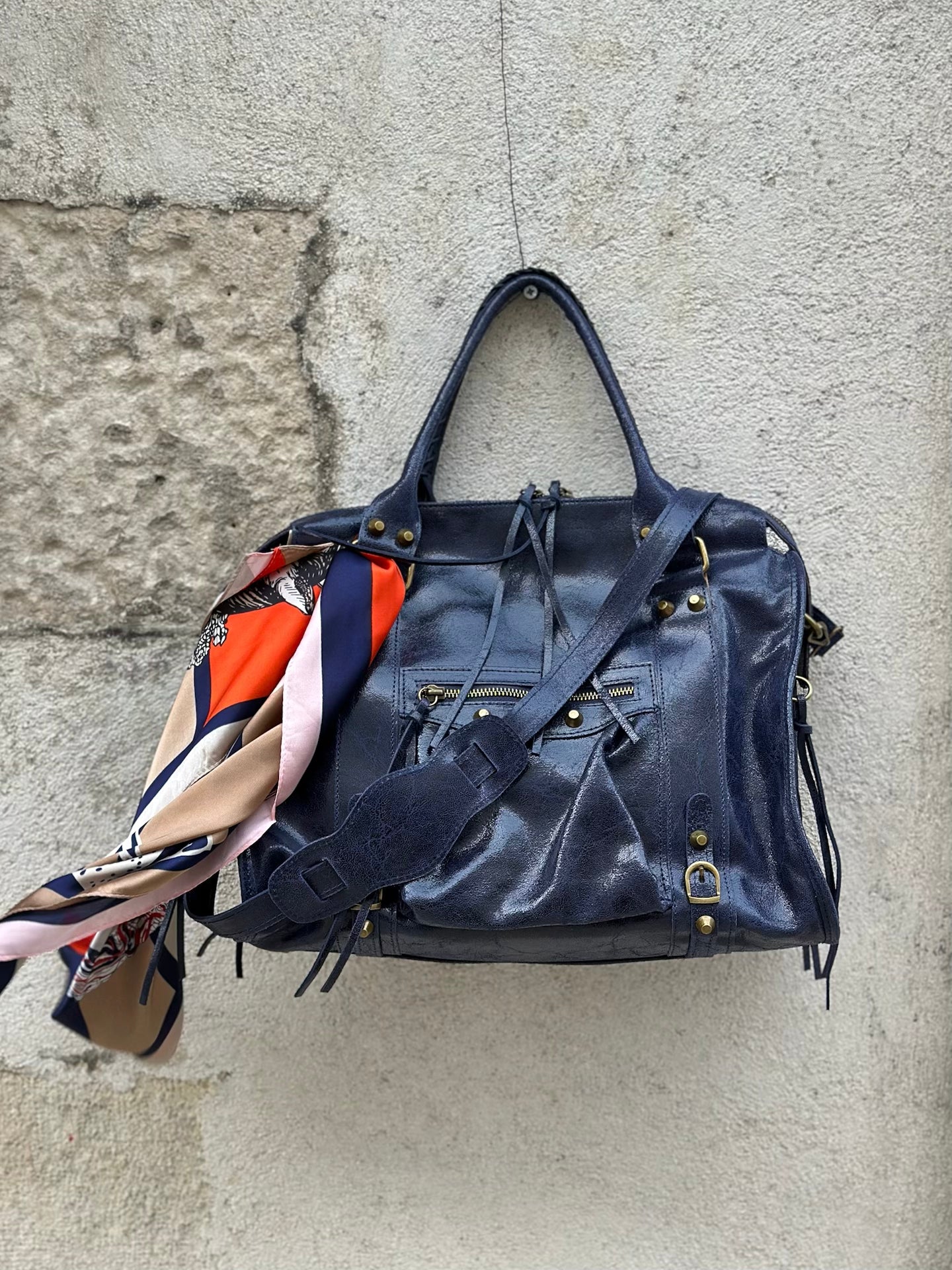 Sac en cuir vernis * Gabriel * ( grand modèle)