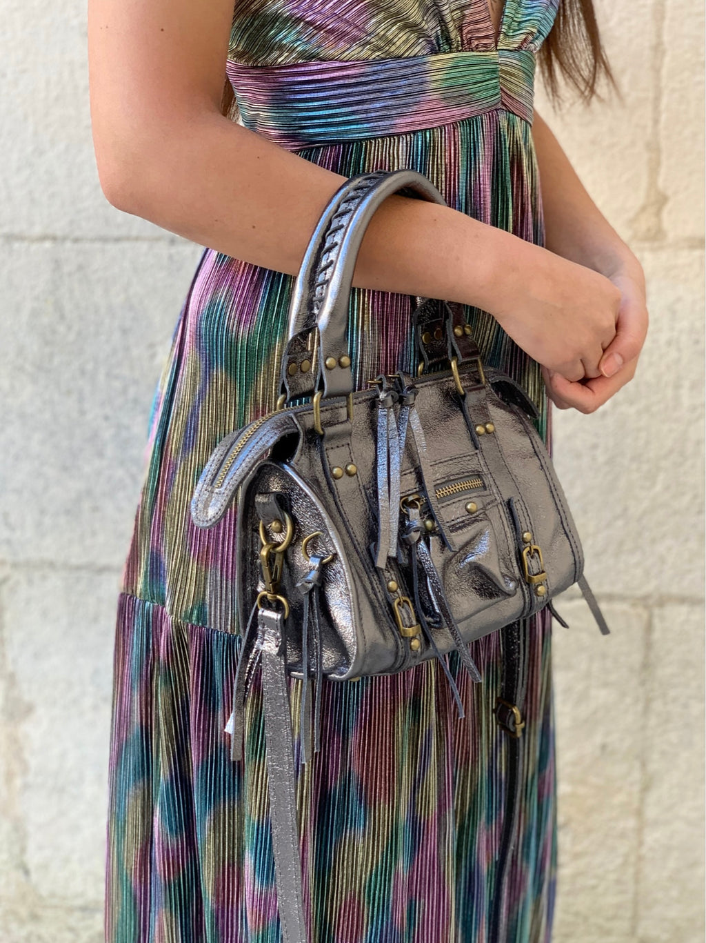 Sac en cuir pailletée * Petit Gab *