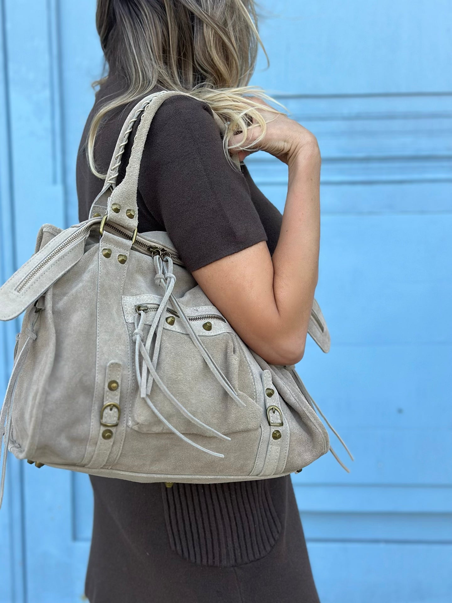 Sac en daim * Gabriel * ( grand modèle)