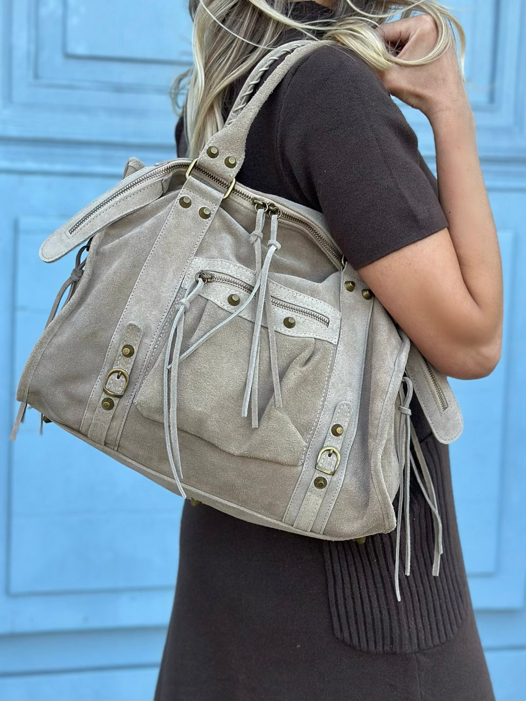 Sac en daim * Gabriel * ( grand modèle)