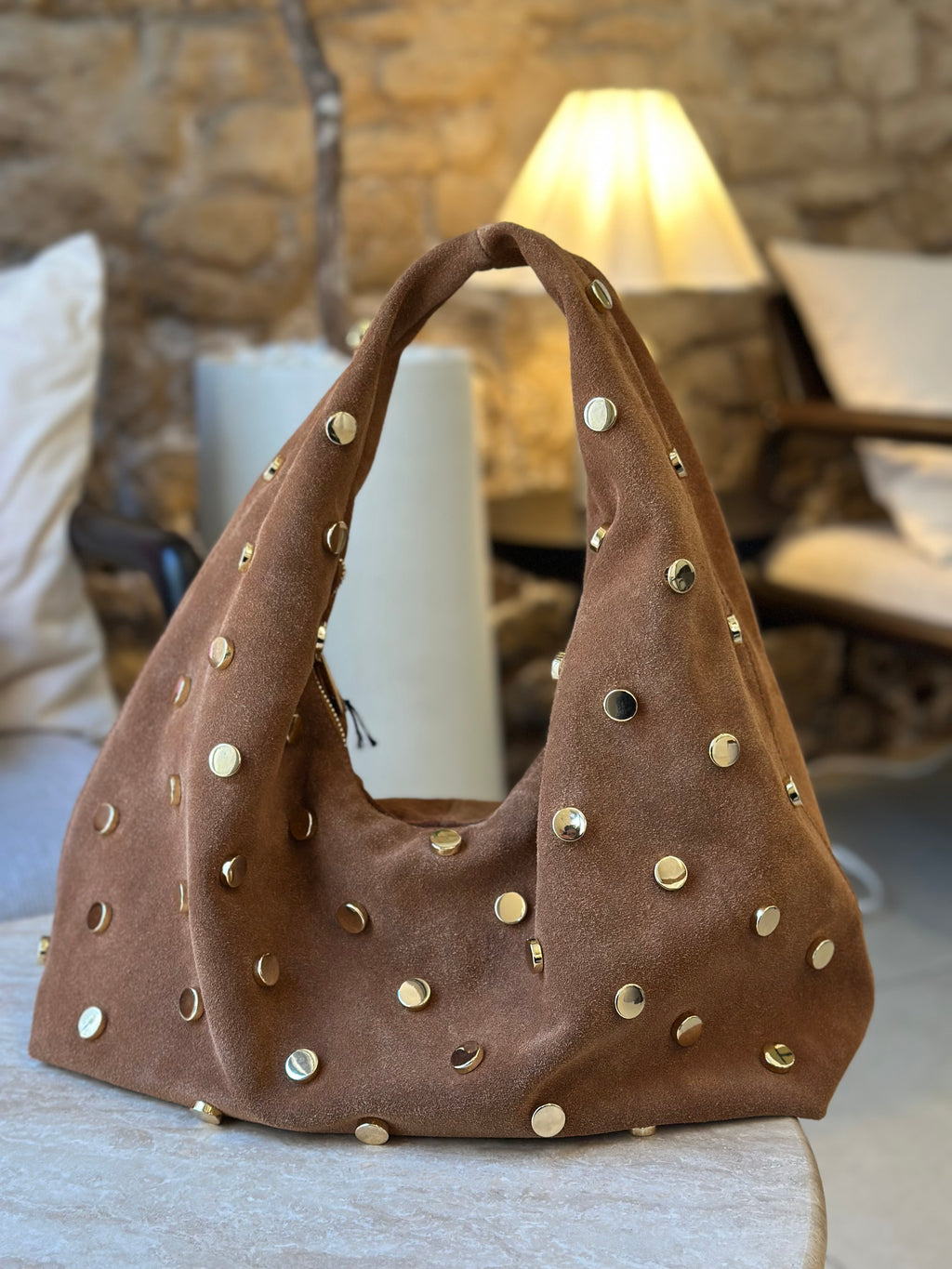 Sac en daim clouté * Paula *