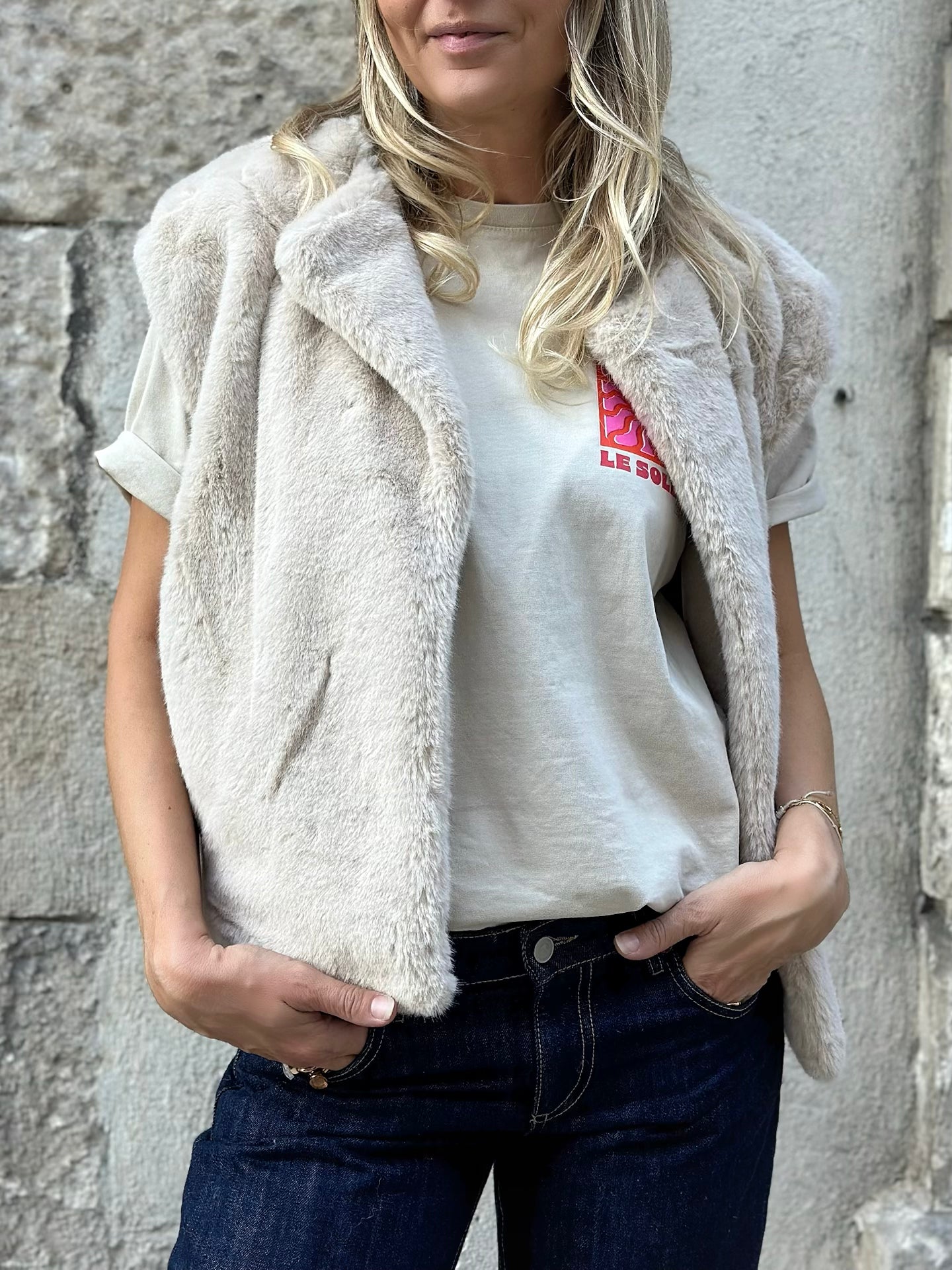 Veste en fausse fourrure * Snow *