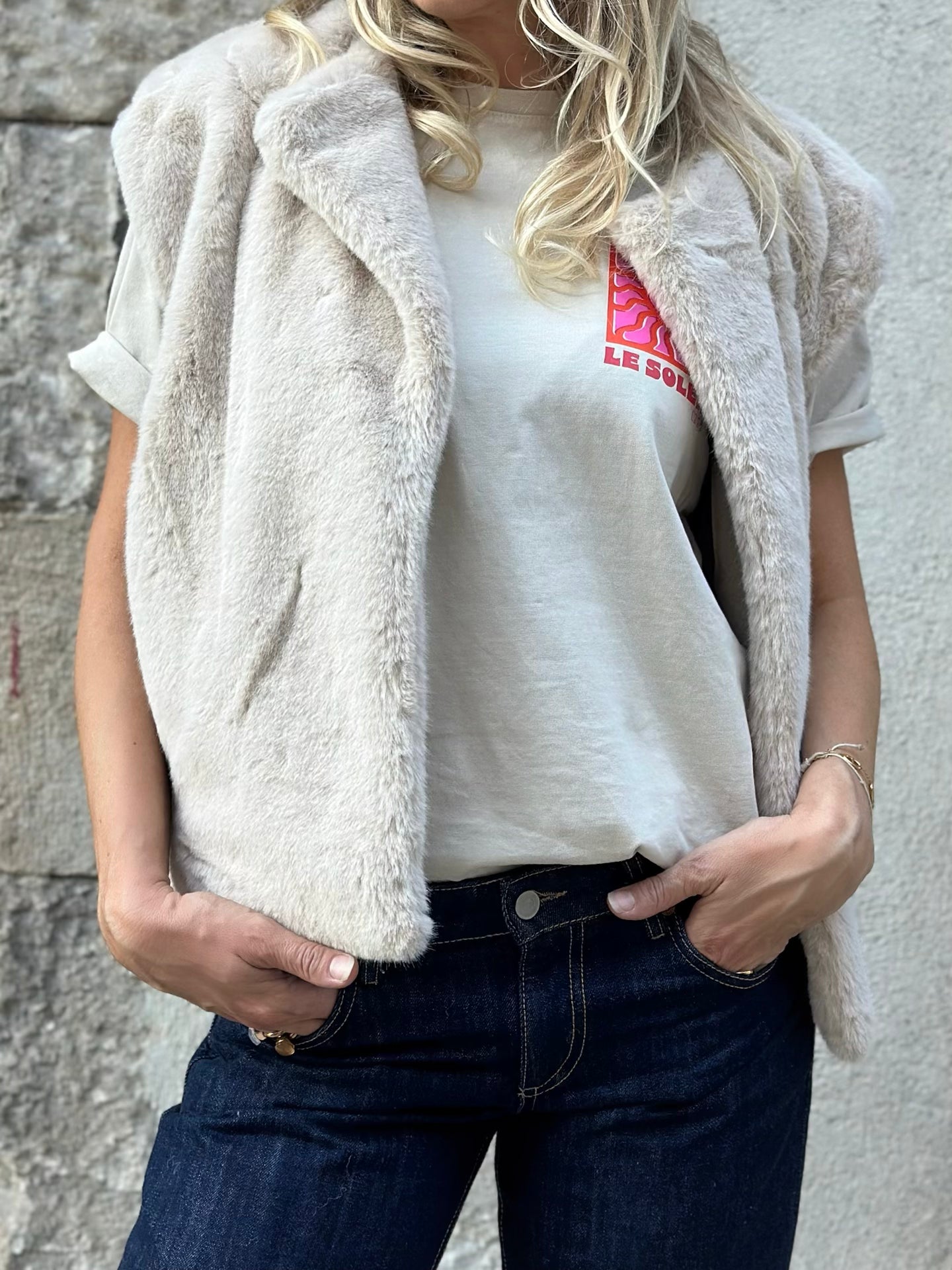 Veste en fausse fourrure * Snow *