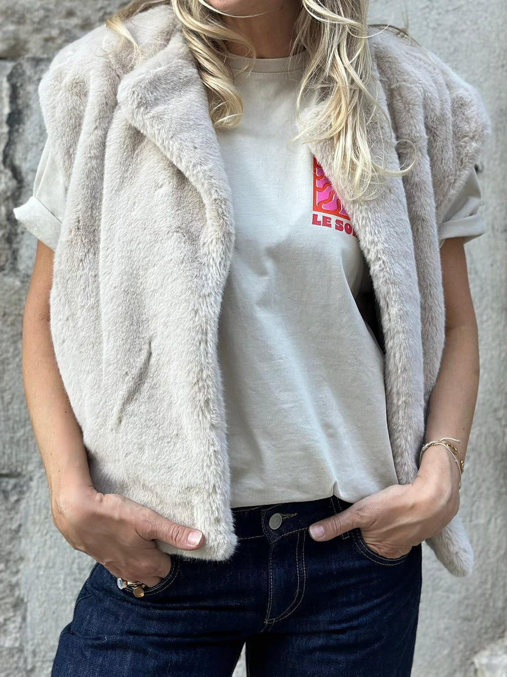 Veste en fausse fourrure * Snow *