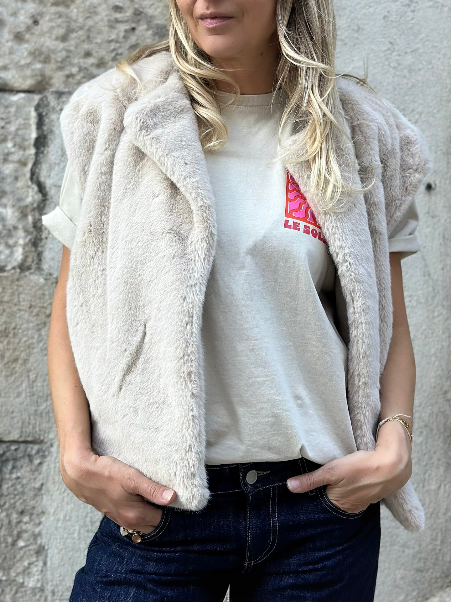 Veste en fausse fourrure * Snow *